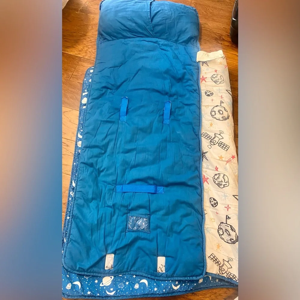 Schoolhouse Space Adventure Nap Mat Sleeping Bag Rollup‎ Design